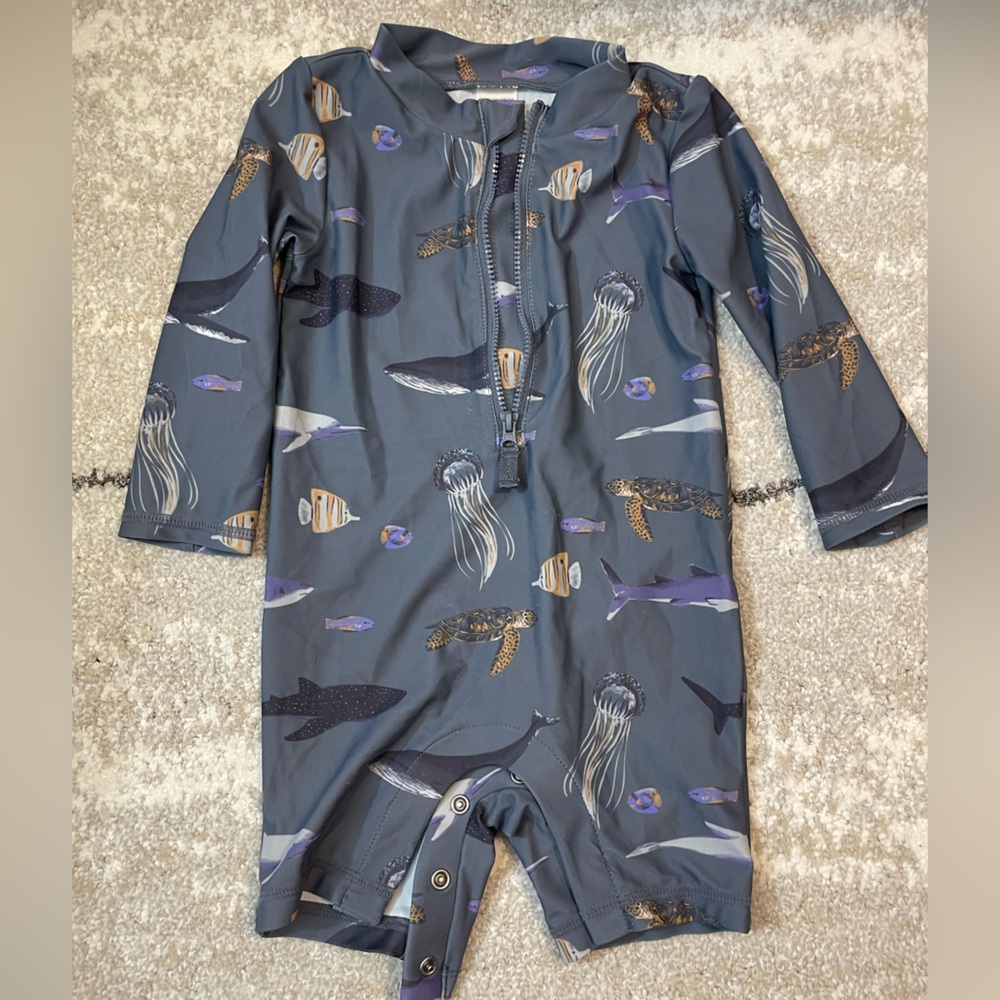 Carters/// Nautical Jellyfish Baby Rashguard one piece Oceans‎